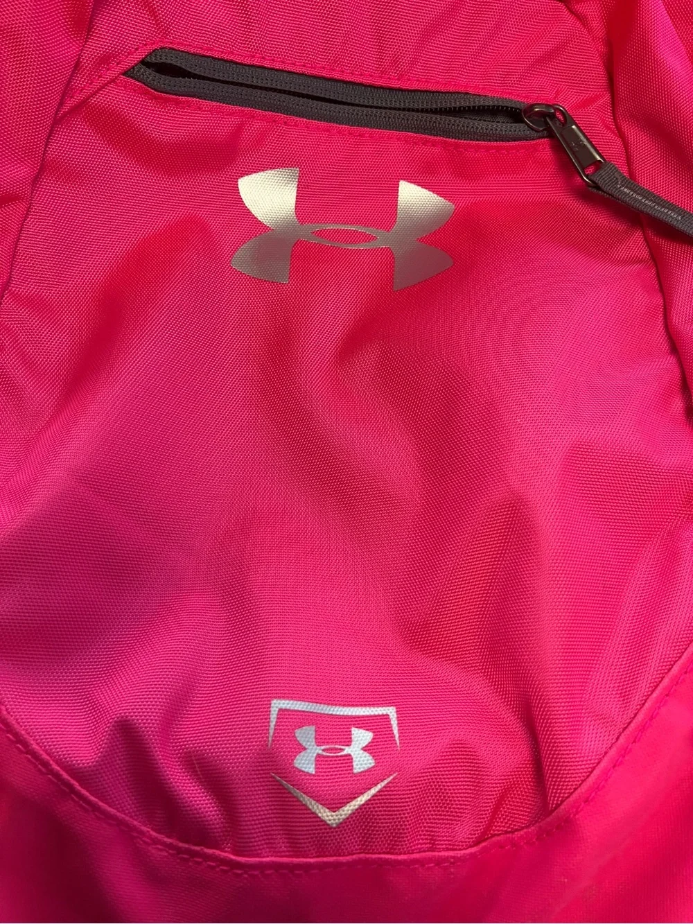Under Armour Hustle Jr II T-Ball Bat Pack Pink Gray Baseball Backpack UASB-HJBP2